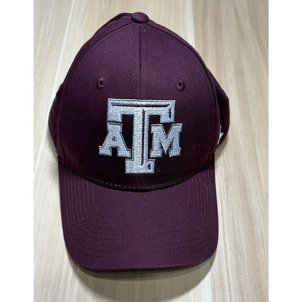 Zephyr‎ Z-Fit Sz M/L Texas A&M Aggies TAMU Cap Hat Maroon Gig 'Em EUC